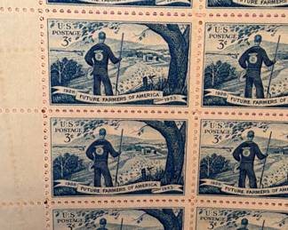 Vintage postage stamps full sheet