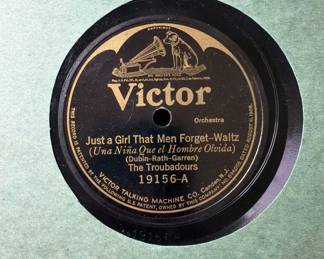 Victor 78 record Just a girl that men forget waltz