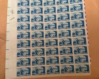 Vintage postage stamps full sheet