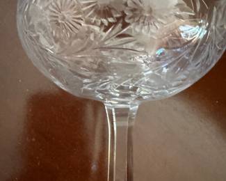 Lovely Antique Stemware with etched floral pattern