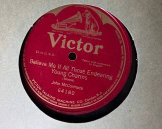 Victor 78 record Believe me if all those endearing young charms