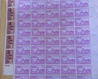 Vintage postage stamps full sheet