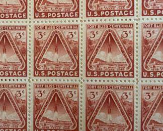 Vintage postage stamps full sheet