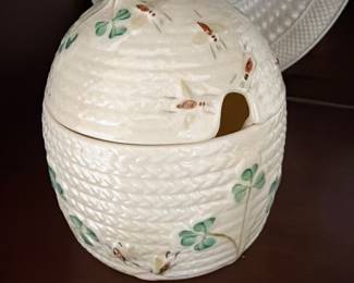 Belleek Honey Pot