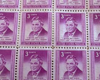 Vintage postage stamps full sheet