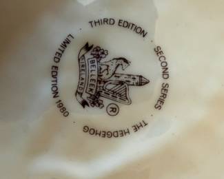 Belleek 1980 The Hedgehog plate 