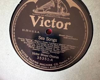 Victor 78 record sea songs
