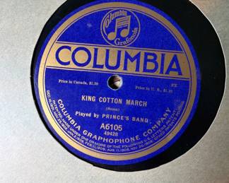 Columbia 78 Record King Cotton March