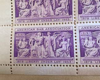 Vintage postage stamps full sheet