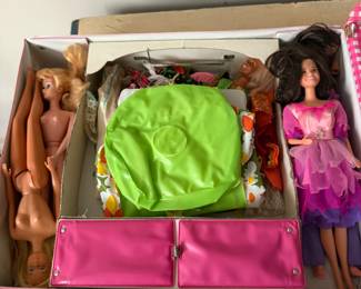 Vintage Barbies in Case