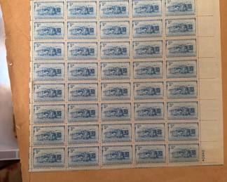 Vintage postage stamps full sheet