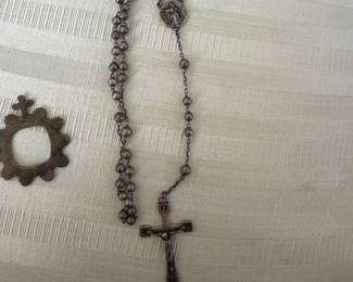 Sterling Rosary and finger rosary