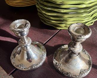 Sterling weighted and reinforced candlesticks