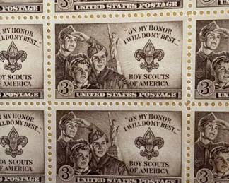 Vintage postage stamps full sheet