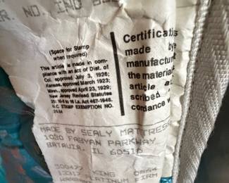 King Size Sealy Mattress with boxsprings