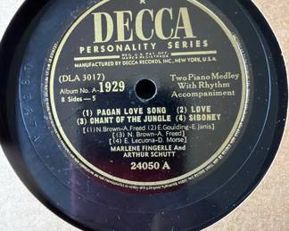 Decca 78 Record Pagan Love SOng