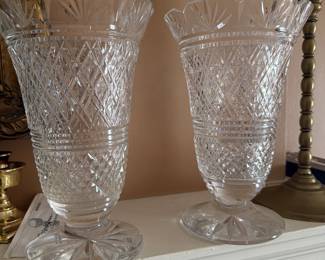 One of a Pair of Large Waterford Crystal Vases