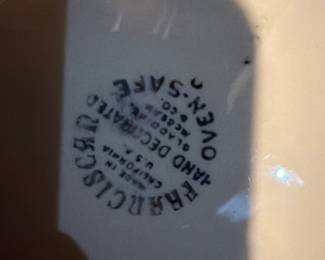 Franciscan ware Hallmark