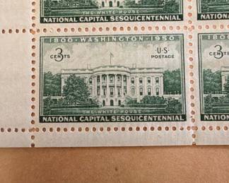 Vintage postage stamps full sheet