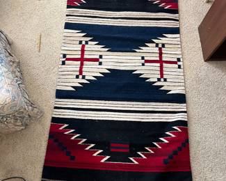 Wool Rug Made in Mexico, has small while $100