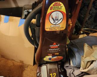 carpet cleaner, cups, microphones, blankets