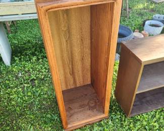 counter cabinet with shelf slots