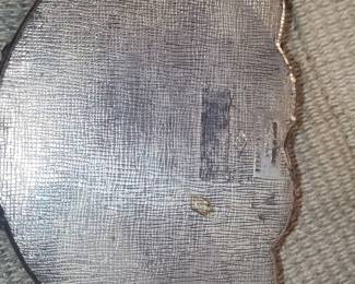 Ornate Silver-Plated Heart-Shaped Trinket Box with Floral Motif