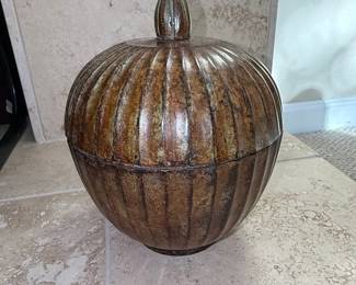 Vintage Fluted Lidded Jar or Pot