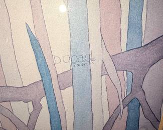 Heron and Reeds Watercolor Painting by D. Dabaqle