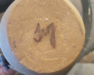 Handmade Ceramic Vase with Incised Signature