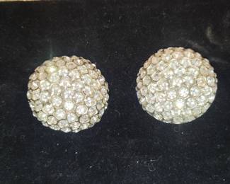 Rhinestone Cluster Dome Earrings