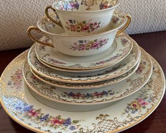 Rosenthal Ivory Bavaria "Victorian Rose" Tea Cup and Saucer Set
