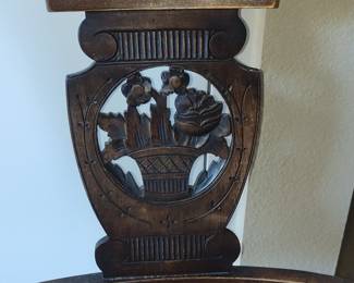 William and Mary Style Corner Chair with Carved Medallion