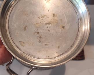 Continental Silver Plate Footed Pot/Bowl