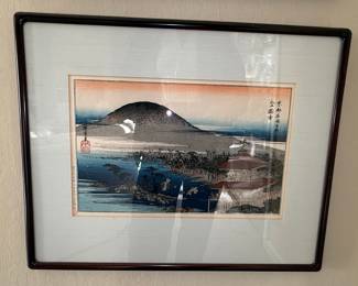 Ukiyo-e Woodblock Prints by Utagawa Hiroshige, from 'The Fifty-three Stations of the Tōkaidō' series