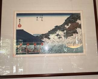 Utagawa Hiroshige Woodblock Print - 'View of Kiyomizu-dera Temple in Kyoto'