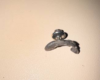 Sterling Silver Fish Lapel Pin