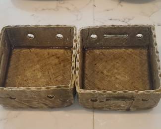 Woven Resin Planter Baskets