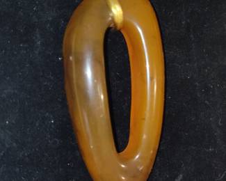 Vintage Honey Amber Bakelite Pendant