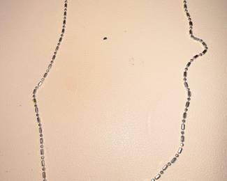 Sterling Silver Ribbon Pendant Necklace