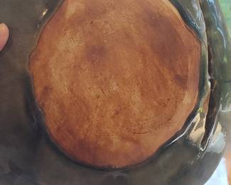 Stoneware Bowl with Dark Glaze