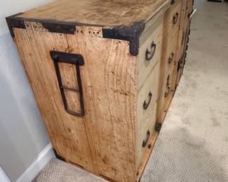 Japanese Isho Tansu Clothing Chest