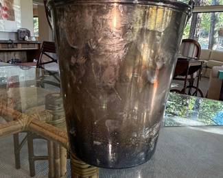 Pottery Barn Silver Pail Wine Cooler