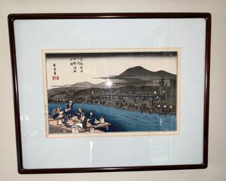 Ukiyo-e Woodblock Prints by Utagawa Hiroshige, from 'The Fifty-three Stations of the Tōkaidō' series
