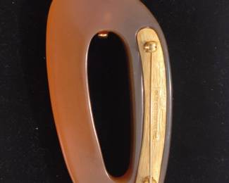 Liz Claiborne Resin and Gold-Tone Brooch