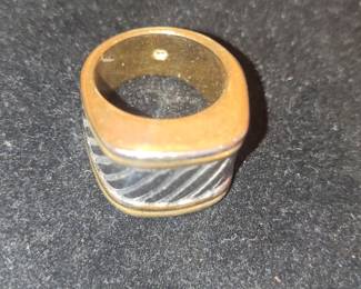 David Yurman Sterling Silver & 18K Gold Two-Tone Cable Ring