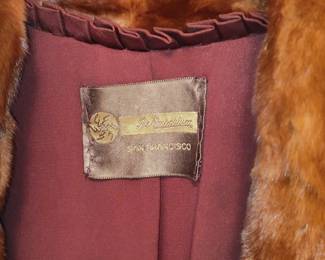 Vintage Mink Fur Coat by I. Magnin & Co.