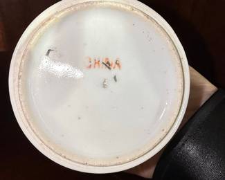 Vintage Chinese Famille Rose Porcelain Vase with Wooden Stand