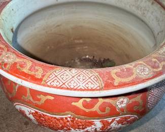 Japanese Kutani Porcelain Fish Bowl