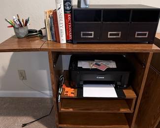 Wooden Foldable Craft/Sewing Table with Printer Stand